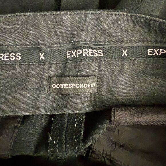 Express Women's Size 4 Black Correspondent Wide-Leg Flare Pants - Picture 5 of 7